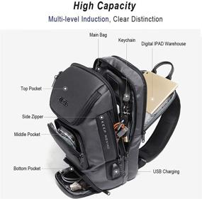 img 1 attached to 🎒 OZUKO Backpack Crossbody Shoulder Rucksack Backpacks: Optimal for Casual Daypacks