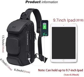 img 3 attached to 🎒 OZUKO Backpack Crossbody Shoulder Rucksack Backpacks: Optimal for Casual Daypacks