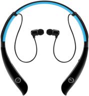 wireless bluetooth headphones handsfree black blue logo