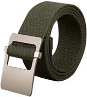 👔 stylish and versatile uxcell unisex canvas holeless adjustable belt - perfect for men's fashion logo