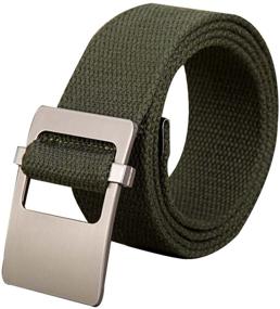 img 4 attached to 👔 Stylish and Versatile Uxcell Unisex Canvas Holeless Adjustable Belt - Perfect for Men's Fashion