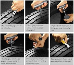 img 1 attached to 🔧 Комплект для ремонта шин Ayleid 102 предмета - универсальный комплект для заклеивания шин для автомобиля, грузовика, RV, ATV, мотоцикла, прицепа - инструменты повышенной прочности для устранения проколов и заклейки проколов.