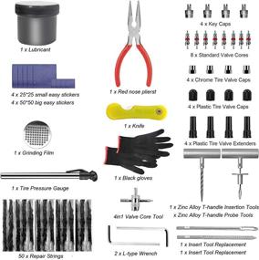 img 3 attached to 🔧 Комплект для ремонта шин Ayleid 102 предмета - универсальный комплект для заклеивания шин для автомобиля, грузовика, RV, ATV, мотоцикла, прицепа - инструменты повышенной прочности для устранения проколов и заклейки проколов.