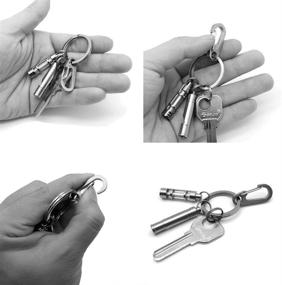 img 1 attached to 🔑 Titanium Keychain Carabiner Clip by TI EDC: Enhancing Accessibility and Convenience