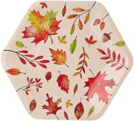 fall leaves paper plates for thanksgiving party (9 in 50 pack) logo