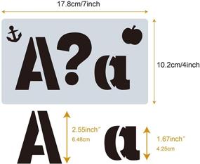 img 1 attached to 🎨 Reusable Plastic Art Craft Templates for Kids - Cute Letter Stencils Set with Numbers and Symbols - Calligraphy Font Alphabet Stencils for Upper and Lowercase Letters - 31 PCs, 4"x7" (B)