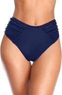 👙 shekini women's ruched bikini bottoms: trendy swimwear for fashionable women! logo