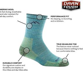 img 2 attached to Darn Tough Women's Hiker Micro Crew Midweight Sock with Cushion: Optimal Comfort and Durability for Active Outdoors