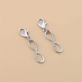 img 3 attached to 👜 LQRI Infinity Charms: Stylish Clip-on & Zipper Pull Pendant Set of 2 - Perfect Charms for Purses