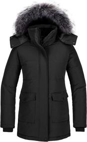 img 4 attached to CHIN·MOON Womens Winter Outerwear X Large