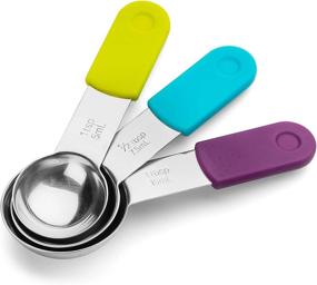 img 1 attached to 🥄 Gordo Boss 13-piece Magnetic Measuring Cups and Spoons Set: Red, Pink, or Multi Color Stainless Steel | Professional Chef Grade Metal Measuring Cups Stainless Steel