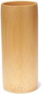 🎍 8-inch carbonized brown natural bamboo flower vase/holder - 1 piece logo