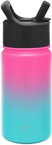 img 3 attached to 🏻 Sorbet 14oz Simple Modern Kids Water Bottle: Leak Proof Stainless Steel Thermos with Straw Lid - BPA-Free & Vacuum Insulated Flask, Ideal for School - Summit Collection