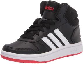 img 4 attached to White Black Adidas Unisex Youth Hoops Athletic Shoes for Girls