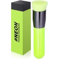 💚 docolor neon green flat top kabuki foundation brush – achieve flawless makeup coverage for face and body logo