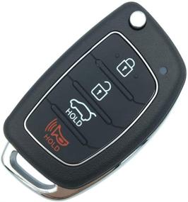 img 4 attached to Hyundai Sonata Santa Fe Key Fob Case 🔑 - Replacement Shell for 4-Button Flip Key Remote Control