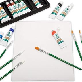 img 2 attached to Premium Art Supplies for Canvas Painting - Norberg & Linden Acrylic Paint Set with 12 Vibrant 🎨 Colors, 6 High-Quality Paint Brushes for Acrylic Painting, and 3 Painting Canvas Panels - Ideal for Adult Artists