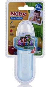 img 1 attached to 🍼 Nuby EZ Squee-Z - силиконовый самораспределитель детского питания для беззаботных приемов пищи - выбирайте из различных цветов!
