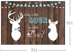 img 1 attached to MEHOFOTO 7x5ft Rustic Wood Buck or Doe Gender Reveal Baby Shower Photography Background Props: Boy or Girl Deer Backdrops Party Decorations Photo Banner for Dessert Table Supplies