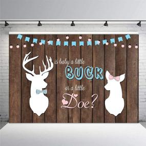 img 2 attached to MEHOFOTO 7x5ft Rustic Wood Buck or Doe Gender Reveal Baby Shower Photography Background Props: Boy or Girl Deer Backdrops Party Decorations Photo Banner for Dessert Table Supplies