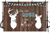 mehofoto 7x5ft rustic wood buck or doe gender reveal baby shower photography background props: boy or girl deer backdrops party decorations photo banner for dessert table supplies logo