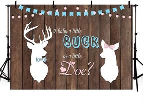 img 4 attached to MEHOFOTO 7x5ft Rustic Wood Buck or Doe Gender Reveal Baby Shower Photography Background Props: Boy or Girl Deer Backdrops Party Decorations Photo Banner for Dessert Table Supplies