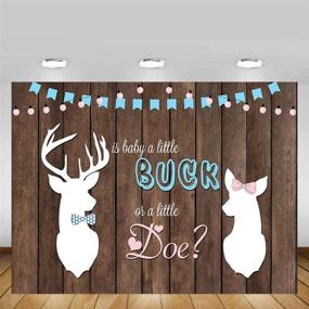 img 3 attached to MEHOFOTO 7x5ft Rustic Wood Buck or Doe Gender Reveal Baby Shower Photography Background Props: Boy or Girl Deer Backdrops Party Decorations Photo Banner for Dessert Table Supplies