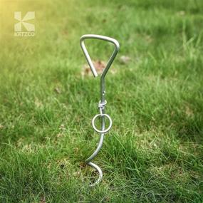 img 2 attached to 🐾 Katzco Chrome Dog Stake - Heavy-Duty Tie-Out - Ultimate Safety Solution for Dogs