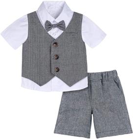 img 4 attached to 👶 Boys' Clothing: Modern Toddler Boys Gentleman Outfit – Perfect for All Occasions