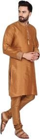 img 1 attached to SKAVIJ Men's Tunic Kurta Pajama: Stylish Party Clothing for Men