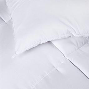 img 1 attached to 🛏️ Utopia Bedding Comforter Duvet Insert - White Quilted Queen Size Comforter with Corner Tabs - Box Stitched Down Alternative Bedding for Extra Warmth and Comfort