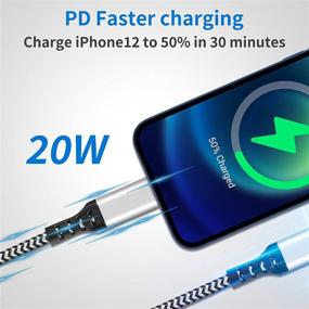 img 2 attached to 🔌 Зарядное устройство Deegotech для iPhone 13 Pro Max длиной 10 футов: провод USB C к Lightning сертифицирован MFi для быстрой зарядки | Длинный оплетенный шнур для iPhone 13/12 Pro Max, 11 и Airpods - 3 м