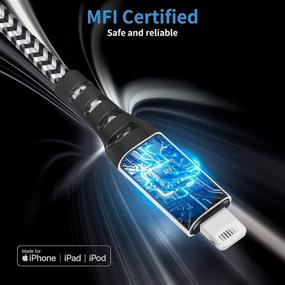 img 1 attached to 🔌 Зарядное устройство Deegotech для iPhone 13 Pro Max длиной 10 футов: провод USB C к Lightning сертифицирован MFi для быстрой зарядки | Длинный оплетенный шнур для iPhone 13/12 Pro Max, 11 и Airpods - 3 м