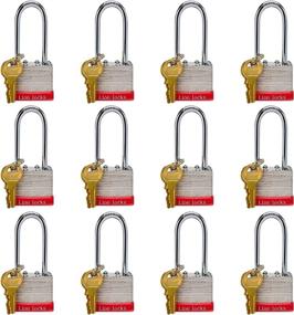 img 4 attached to Lion Locks 12-Pack Keyed-Alike Padlocks with Long Shackle and Pick Resistant Brass Pin Cylinder - Ultimate Security for Hasp Latch, Shed, Fence, Gate, Chain, Cable, Locker, and Gym Door (24 Keys Included)