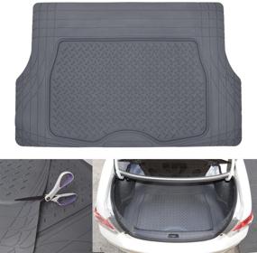 img 1 attached to 🚗 Motor Trend Heavy Duty Utility Cargo Liner Floor Mats for Car Truck SUV - Odorless, Universal Trimmable to Fit Trunk, Foldable Design, All-Weather Protection