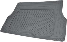 img 2 attached to 🚗 Motor Trend Heavy Duty Utility Cargo Liner Floor Mats for Car Truck SUV - Odorless, Universal Trimmable to Fit Trunk, Foldable Design, All-Weather Protection