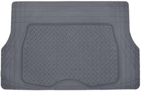 img 4 attached to 🚗 Motor Trend Heavy Duty Utility Cargo Liner Floor Mats for Car Truck SUV - Odorless, Universal Trimmable to Fit Trunk, Foldable Design, All-Weather Protection