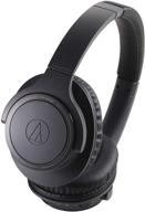 audio-technica ath-sr30btbk charcoal gray wireless over-ear headphones with bluetooth logo