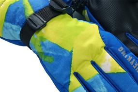 img 2 attached to 🧤 M2C Waterproof Ski & Snowboarding Gloves for Boys with Cozy Velvet Lining