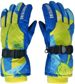 img 4 attached to 🧤 M2C Waterproof Ski & Snowboarding Gloves for Boys with Cozy Velvet Lining