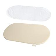 🍼 organic cotton foam cradle mattress pad for baby crib and bassinet logo