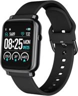 🕒 coa korea lane smart watch with fitness tracker for ios, android - ip68 waterproof, heart rate monitor, sleep tracking, music control - men women (black) логотип