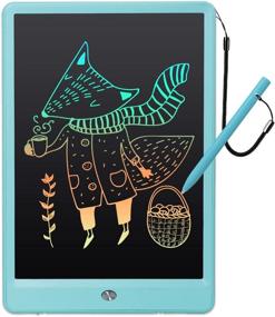 img 4 attached to 10-inch LCD Writing Tablet, EooCoo Colorful Screen Doodle Board, Handwriting Drawing Tablet for Kids and Adults at Home, School, Office – Blue
