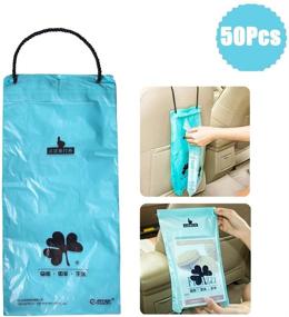 img 3 attached to WildAuto Disposable Vomit Bag: Car Garbage Bag with Hang Rope - 50PCS (Blue)