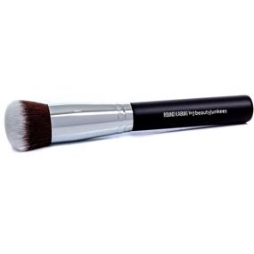 img 4 attached to Mineral Powder Foundation Makeup Brush: Round Top Kabuki Brush for Precise Loose and Compact Mineral Application – Soft, Dense Synthetic Bristles for Setting, Finishing, and Buffing Liquid & Cream Products – Cruelty-Free