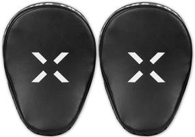 img 2 attached to 🥊 FightX Leather Curved Punching Mitts for Boxing – Men & Women MMA Training Equipment, Muay Thai Sparring Mitts, MMA Hitting Pads – Available in Multiple Colors