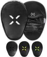 🥊 fightx leather curved punching mitts for boxing – men & women mma training equipment, muay thai sparring mitts, mma hitting pads – available in multiple colors логотип