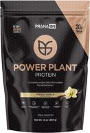 🌱 pranaon plant based protein powder - vegan protein supplement with bcaa & probiotics - french vanilla flavor - dairy free, gluten free, keto friendly - 14 oz logo