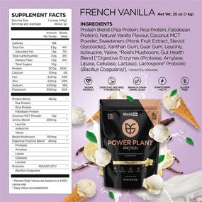 img 2 attached to 🌱 PranaON Plant Based Protein Powder - Vegan Protein Supplement with BCAA & Probiotics - French Vanilla Flavor - Dairy Free, Gluten Free, Keto Friendly - 14 Oz