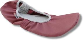 img 4 attached to 🩰 Dancing & Ballet Flats: Natural Leather Gymnastics Exercise Shoes for Women and Girls - Botas